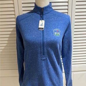 Women's Johnnie-O Kennedy Blue Quarter-Zip Jacket